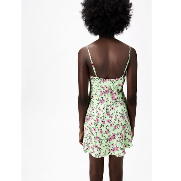 Zara satin effect print dress - Picture 13 of 15